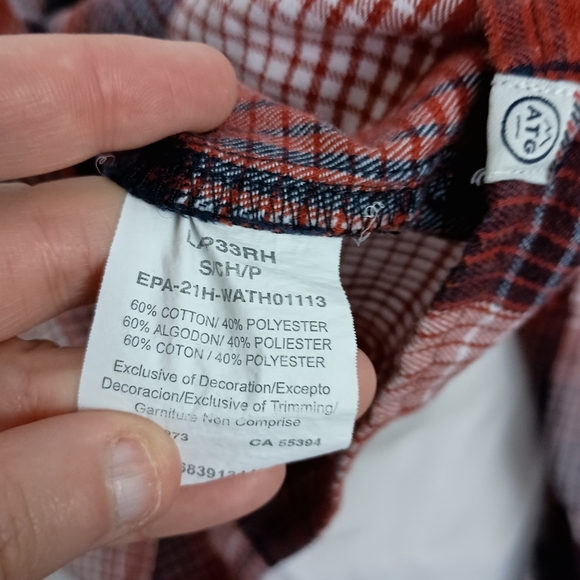 Wrangler Women's Outdoors Casual Winter Red Black Plaid Button Down Shirt (#391) - Picture 3 of 8